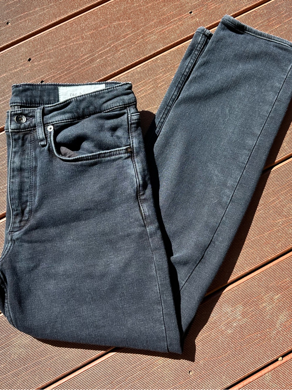 Rag & Bone Fit 2 Slim Black Jeans Inkwell 31x32 $198